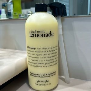 Philosophy iced mint lemonade shampoo, shower gel, bubble bath